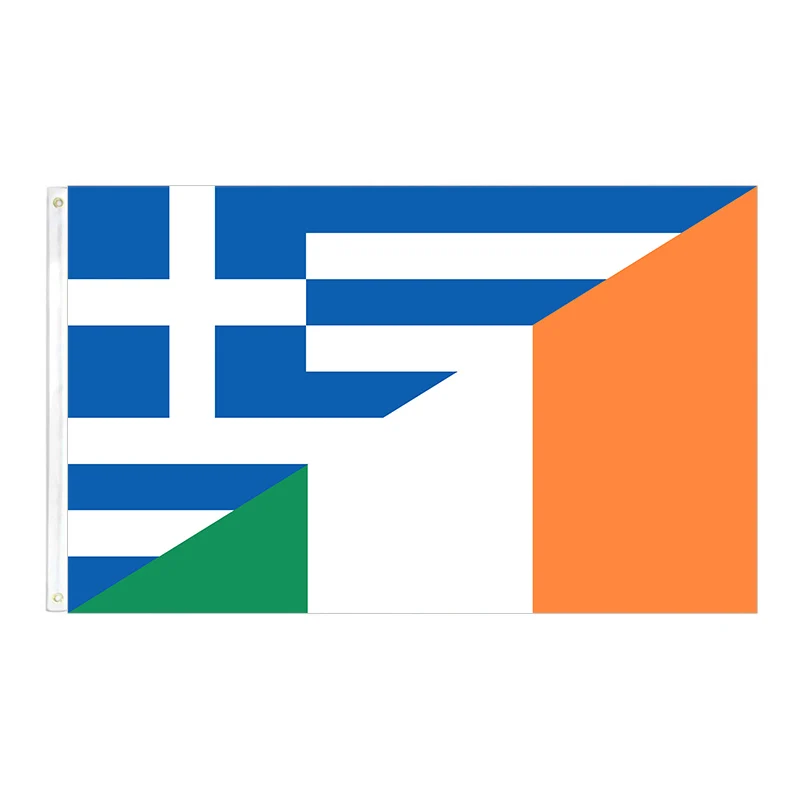 Greece Ireland Friendship Flag 2ft*3ft (60*90cm) 3ft*5ft (90*150cm) Size Christmas Decorations for Home Banner