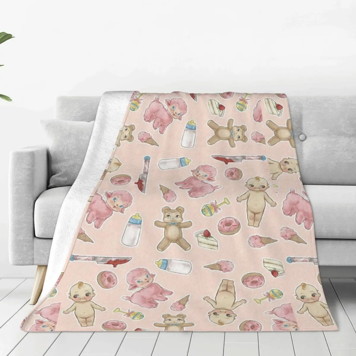 

Portals Tour Logo Fans Fleece Blanket Melanie Martinez Awesome Throw Blankets for Home 125*100cm Bedspread