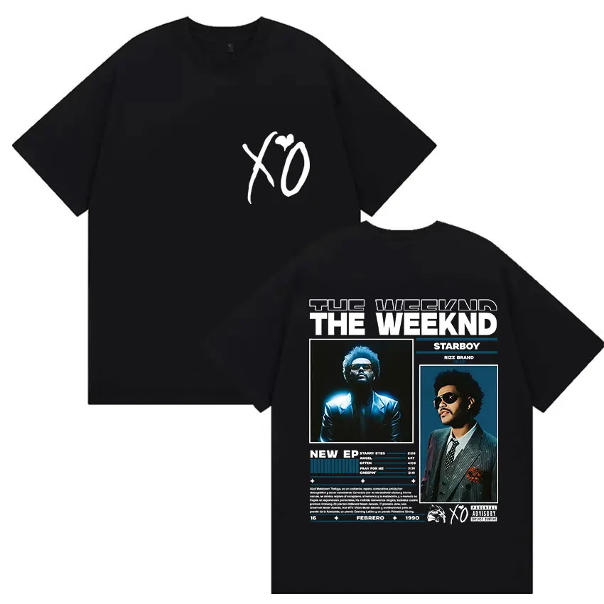 Camiseta con estampado Vintage de Rap Singer THE WEEKEND STARBOY XO Tour para hombres y mujeres, camiseta de algodón de Hip-hop a la moda