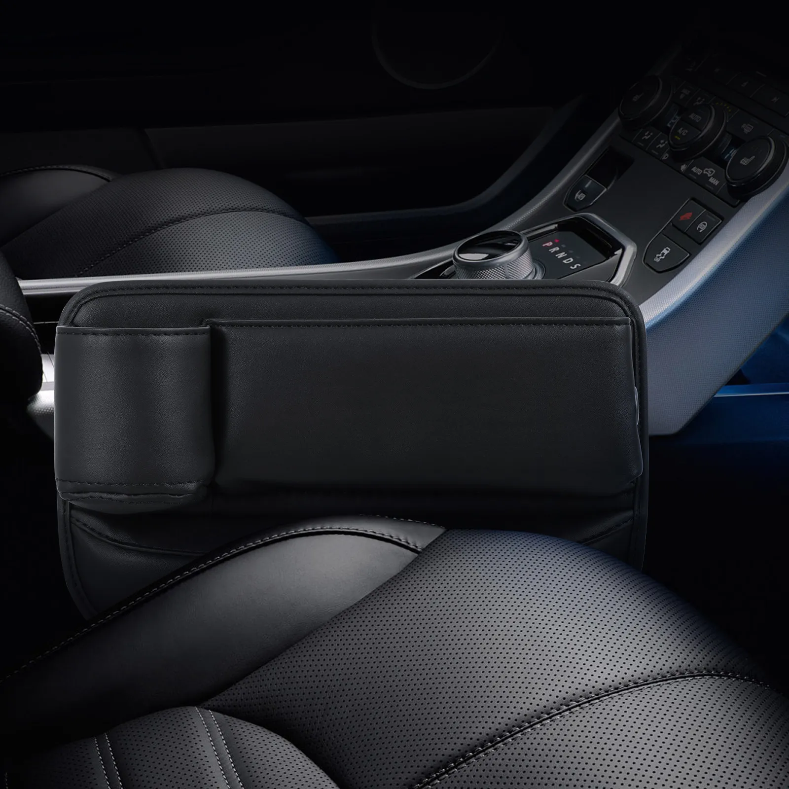 

Car Seat Storage Box Auto Center Console Organizer Large Capacity Soft Anti-Scratch Left Side Car Seat Filler Cup Holder