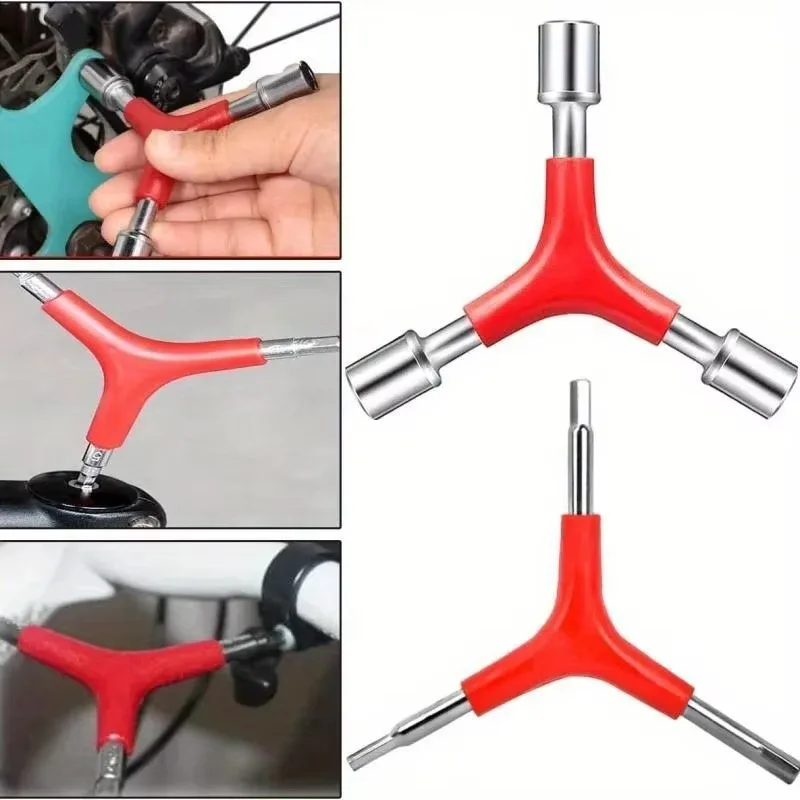 Universal Triangular Allen Wrench Y-Shaped 3 Way Hex Wrench Bicycle Repair Tool 4/5/6/8/9/10mm Hexagon Spanner Cycling Maintance