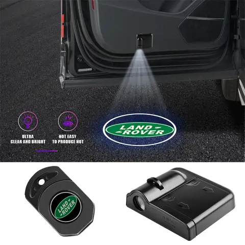 랜드로버 레인지로버 이보크 보그 디스커버리 벨라용 LED HD 무선 자동차 문짝 로고 웰컴 램프 레이저 조명 프로젝터, 1 개