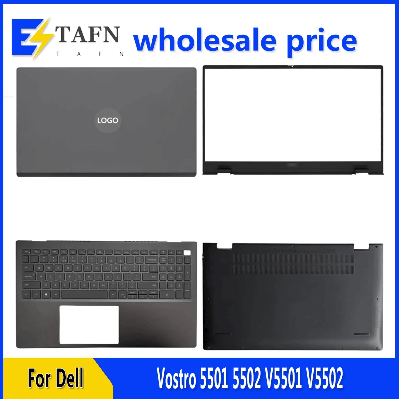 

New For Dell Vostro 5501 5502 V5501 V5502 Laptop LCD Back Cover Front Bezel Upper Palmrest Bottom Base Case Keyboard Hinges