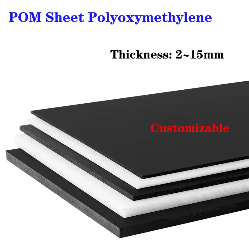 Folha de Plástico Rígido Pom para Gravação Cnc Espessura da Placa Placa de Polipropileno Material Faça Você Mesmo Branco e Preto Mm20 mm