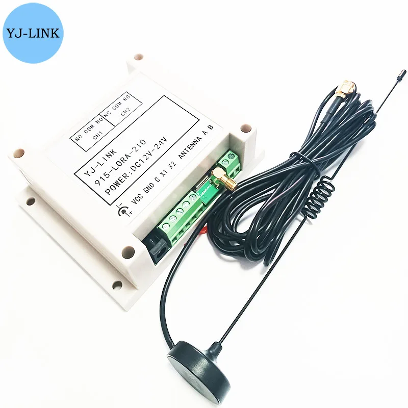 915MHz 868MHz 2CH Lora Remote I/O Controller Wireless Transmission Point-to-Point Relay Switch Module