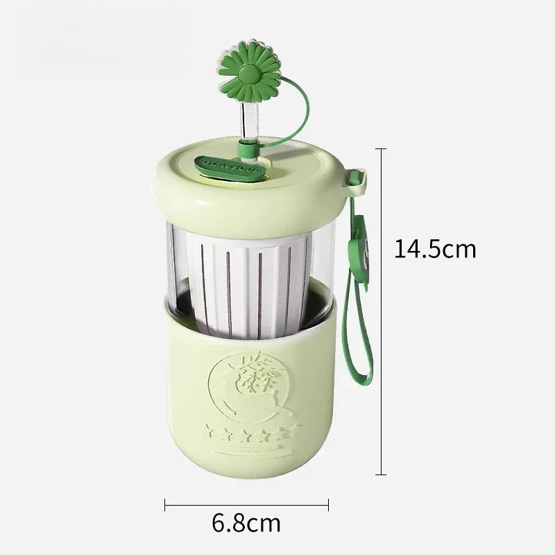 400 مللي كوب بقشة زجاجية كوب استخلاص بارد قيمة جمالية عالية لطيف الشاي فصل الزجاج زجاجة يدوية زجاجة ماء زجاجية