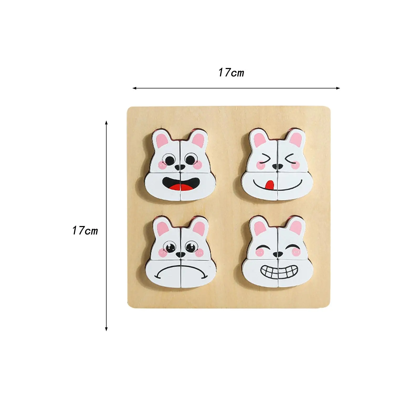 

Rabbit Bunny Jigsaw Puzzle Fine Motor Skill Educational Toy Matching Toys Wooden for Girls Boys Baby Kids Toddlers Easter Gift