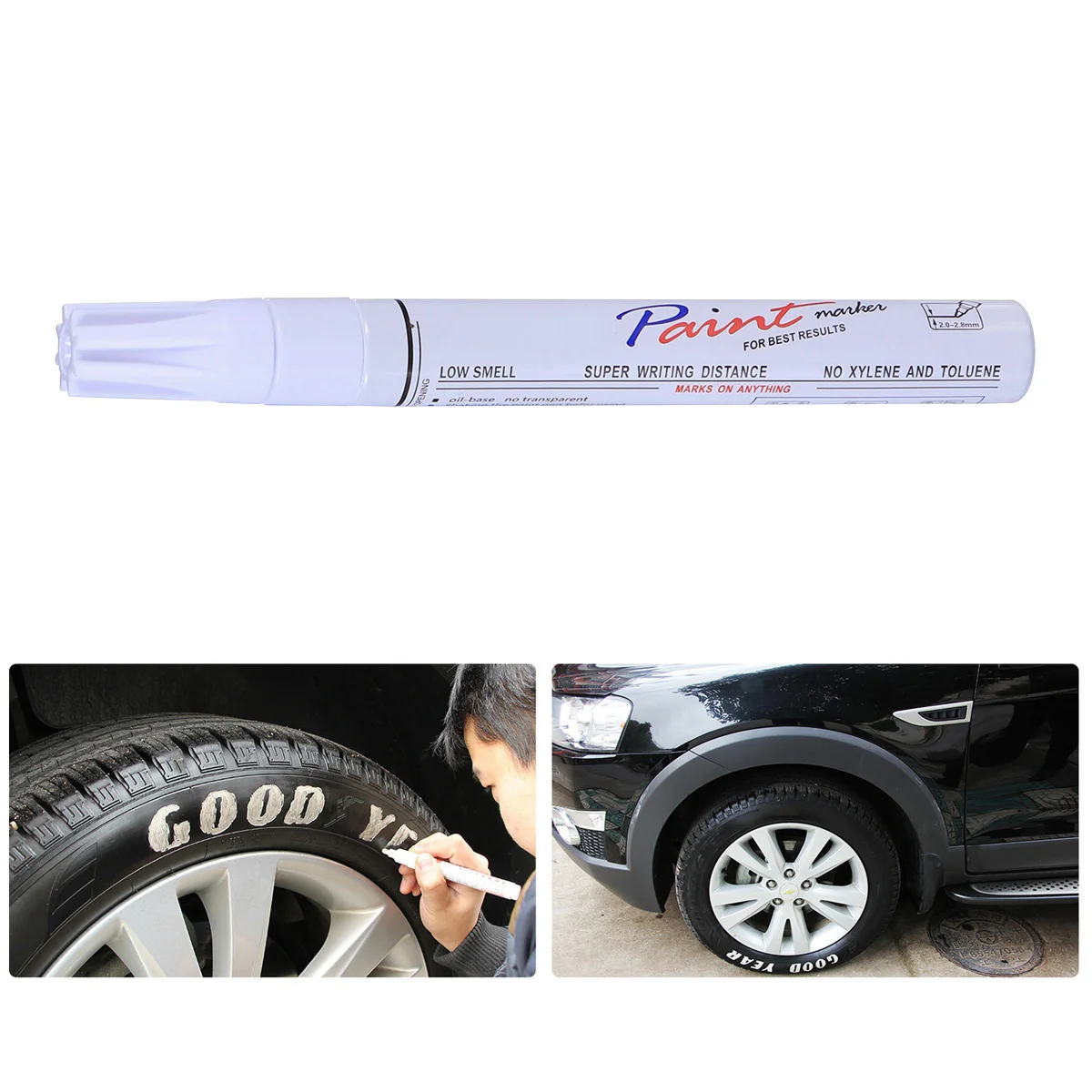 

Car Scratch Repair Pen White Touch Up Paint Marker Concealing Small Scratches Rust Protection Automotive Touch-Up Paint Pen
