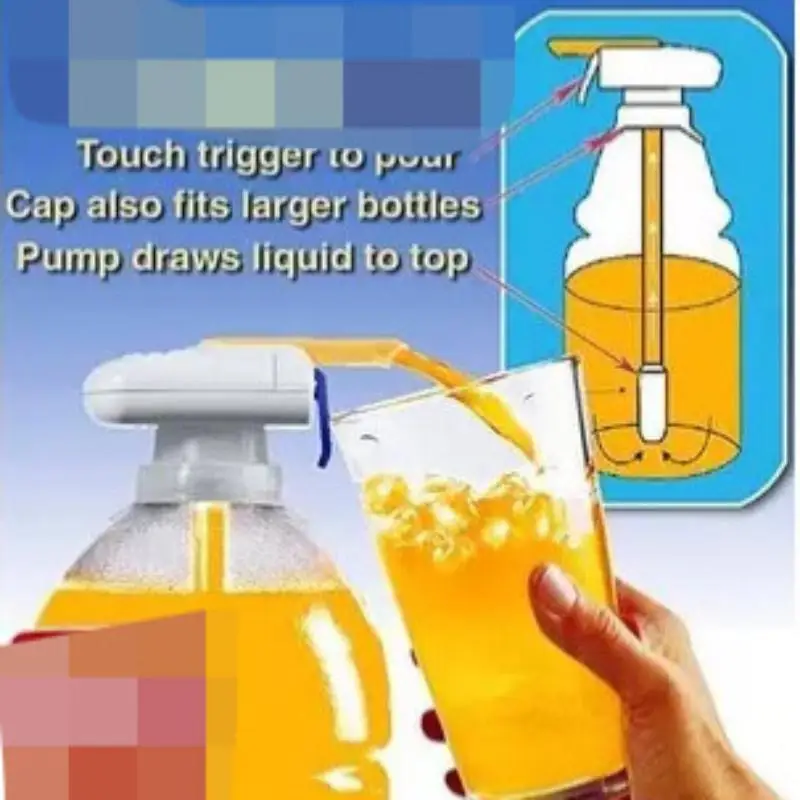 Portable Electric Water Pump for Mineral Water Bucket Anti-overflow Auto Shut Off Rechargeable for Travel Picnic