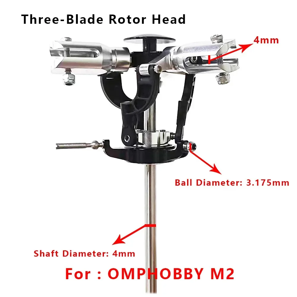STASRC 4 szt. Metalowy uchwyt na główny wirnik do śmigłowca OMPHOBBY M2