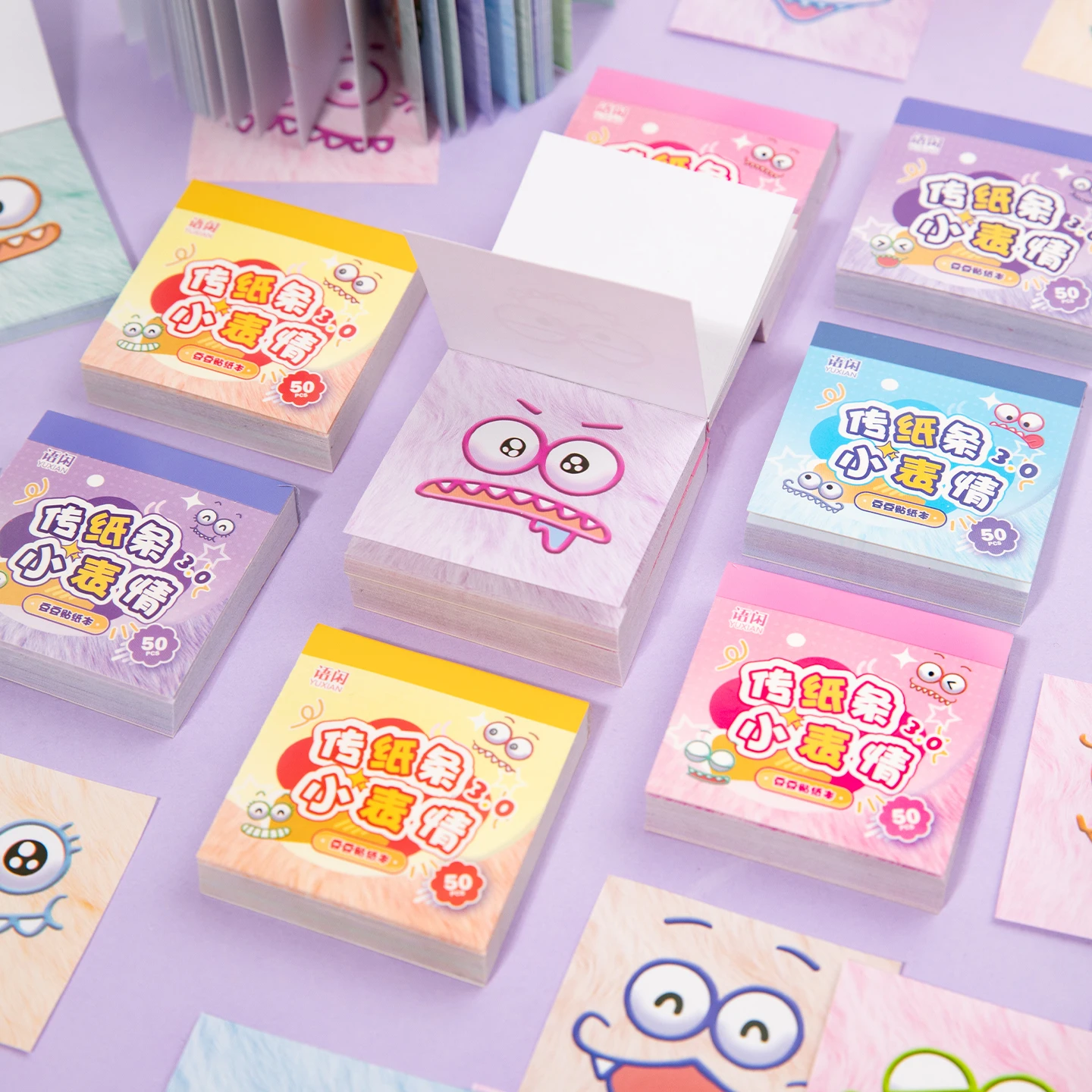 

8 упаковок/лот, прошедшая заметка с небольшим выражением серии, милая милая ретро-декоративная художественная бумажная наклейка