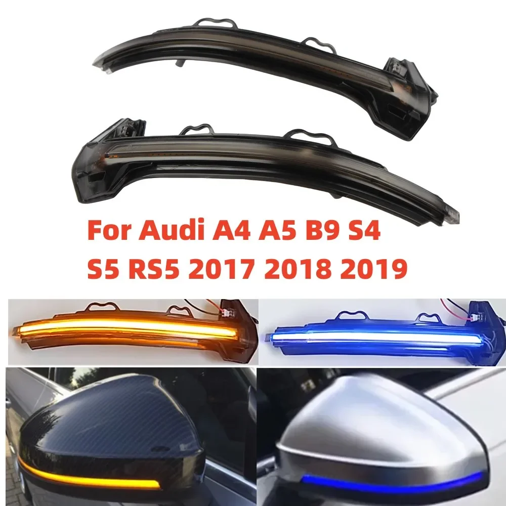 

Светодиодный динамический поворотник для Audi A4 S4 A5 S5 RS4 RS5 2016-2019, повторитель, последовательная индикаторная лампа