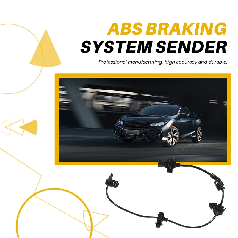 AB98-2Pcs Front Right / Left ABS Wheel Speed Sensor Fit For 2006-2011 Honda Civic 57450-SNA-003 57455-SNA-003