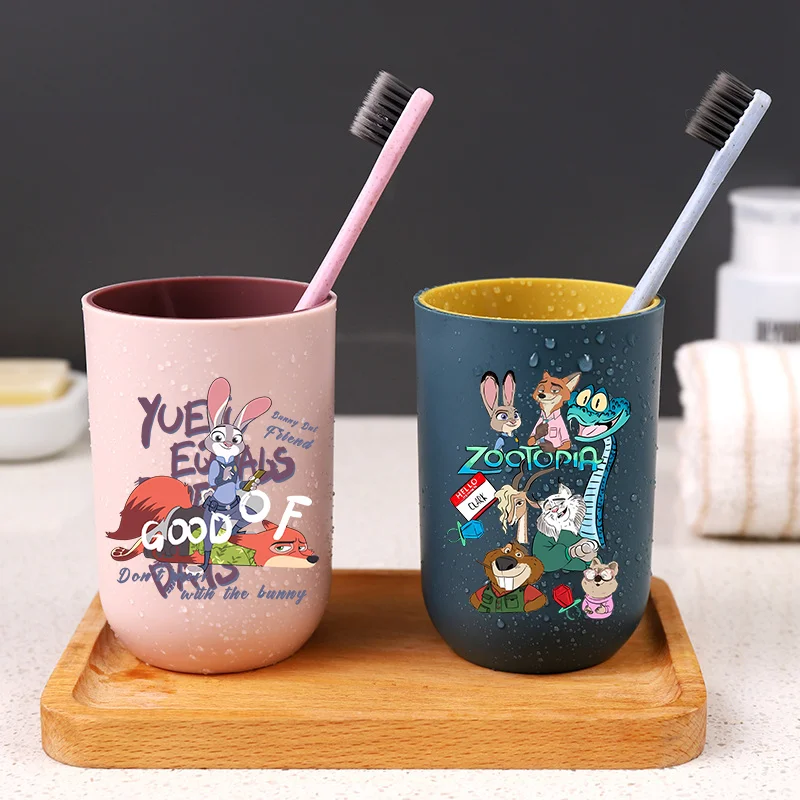 Zootopia 2 كوب سميكة الأسرة عصير الحليب كوب ماء Kawaii الكرتون أنيمي جودي نيك الإبداعية السفر فرشاة الأسنان أكواب الاطفال هدية