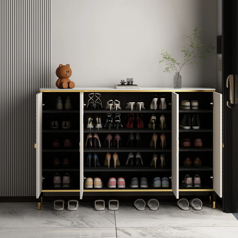 Italian light luxury shoe cabinet new entrance entrance simple household entrance rock slab foyer cabinet