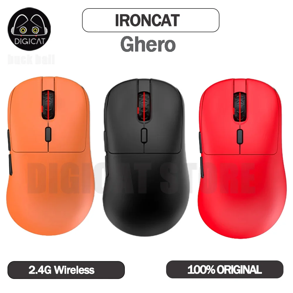 

Incott Ghero Gamer Mouse 2 Mode USB/2.4G Wireless Mouse 650IPS Low Latency RGB Backlit Lightweight Paw3395 Office Gaming Mice