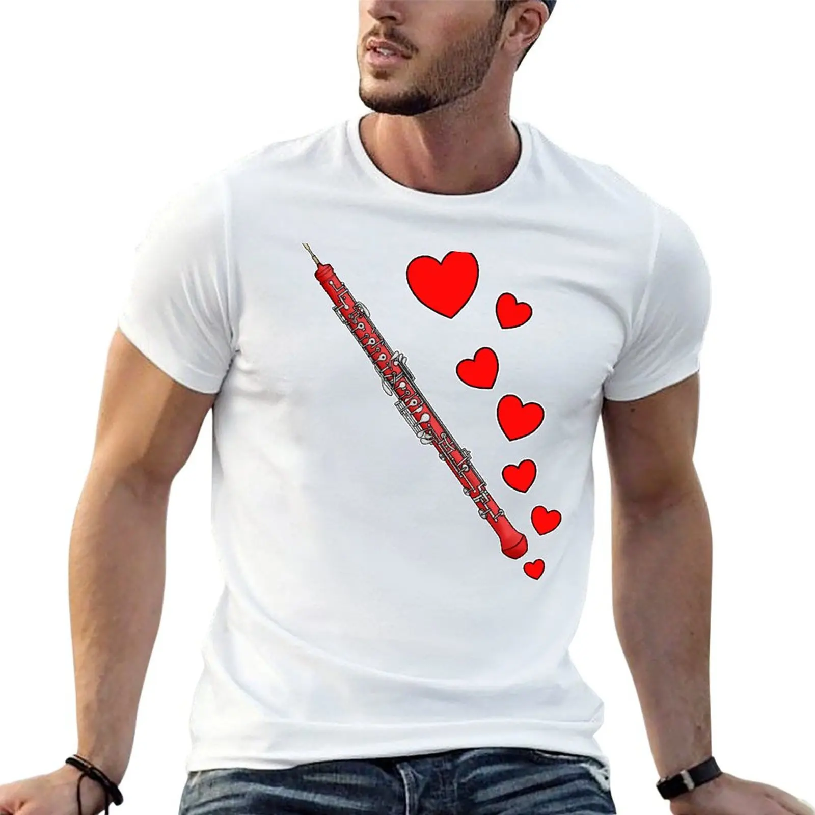 Valentines Day Oboe Player Oboist Anniversary Wedding Musician T-Shirt Breathable Mesh Panel T-Shirt