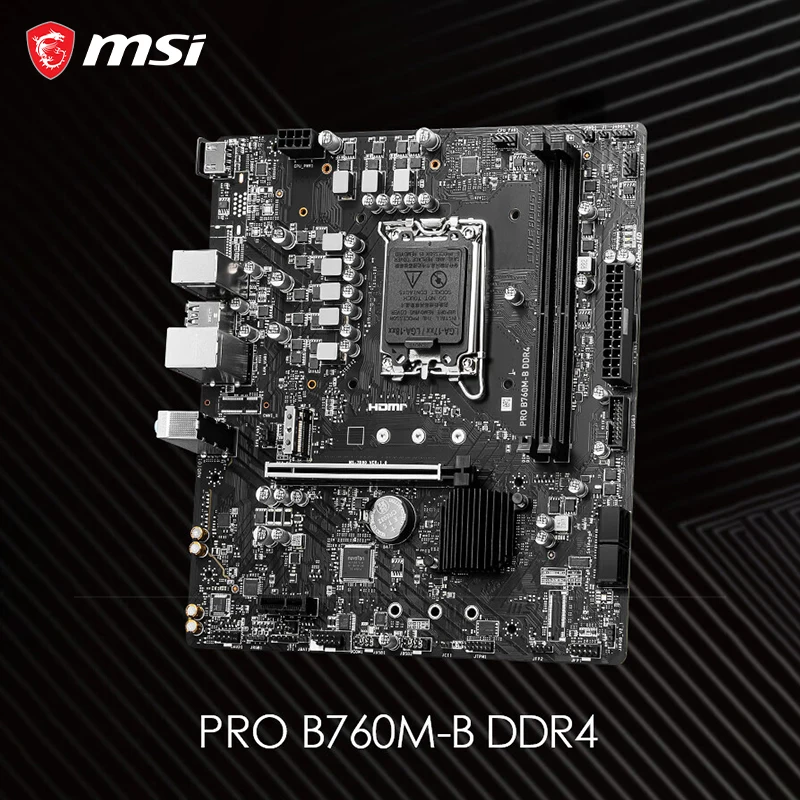 

Поддержка процессора 13400F/14400F/13490F (Intel B760/LGA1700) MSI PRO B760M-B Материнская плата игрового ПК DDR4