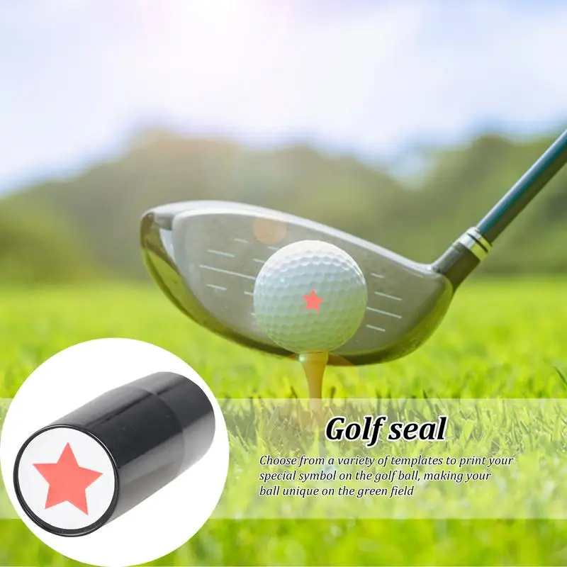 Golf Ball Stamp Reusable Ink Stamp Golf Ball Long Lasting Marker Waterproof Golf Ball Stamper With Quick-Drying Ink Stamp Marker