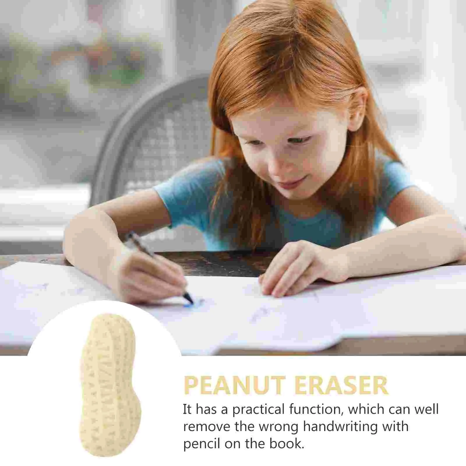 25 Pcs Peanut Eraser Trendy Erasing Tools Kids Erasers Toy Students Adorable Funny Stationery