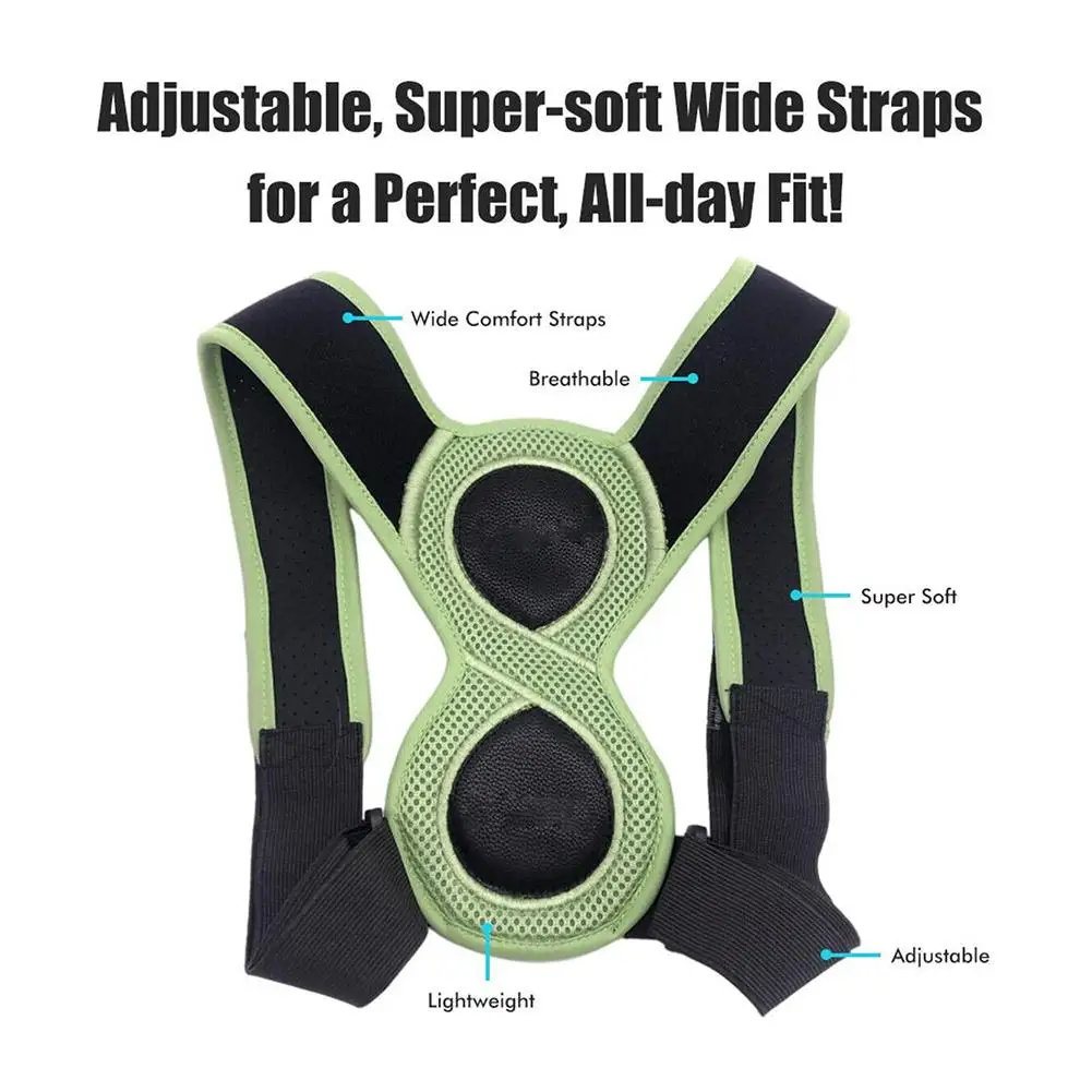 8 Shaped Posture Corrector For Kids Adults Women Men Adjustable & Breathable Upper Back Brace Support Clavicle Back Straightener