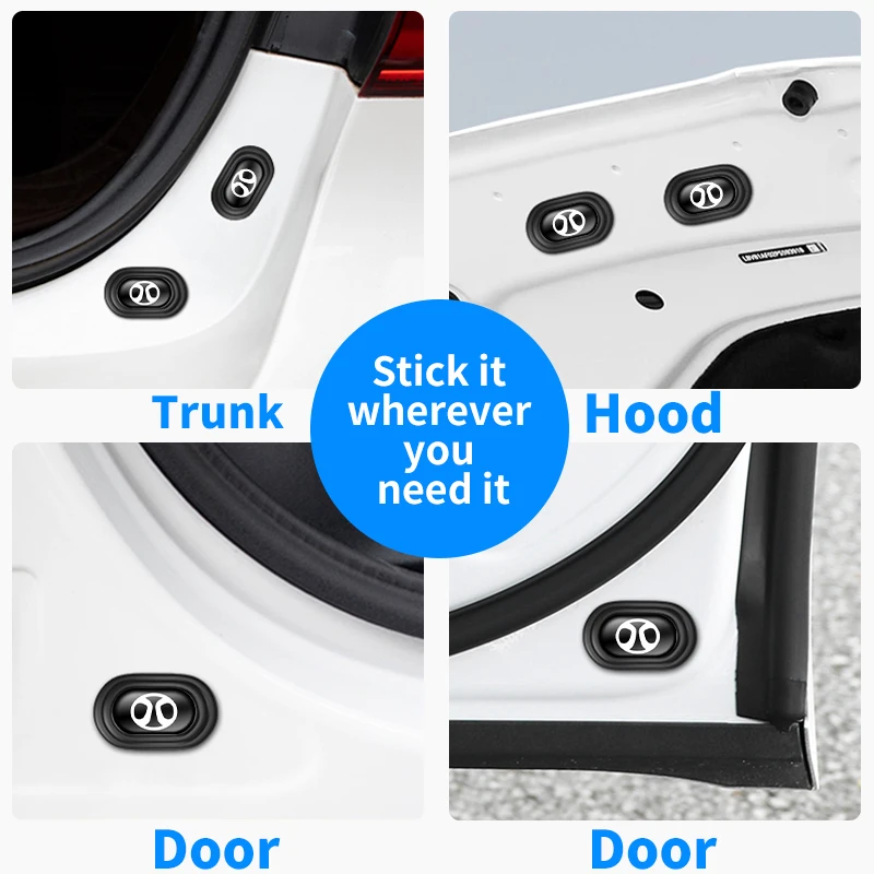 Car Door Anti-collision Gasket Auto Boot Shock Pads For BAIC Senova X25 X35 X55 X65 Beijing BJ20 EV2 5 BJ40 EC3 5 EU5 EX3 EX5 X7