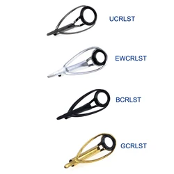 CR Stainless Steel Frame Light SIC Ring, Top Tip Guide, Spinning or Casting Fishing Rod Guides, 2Pcs