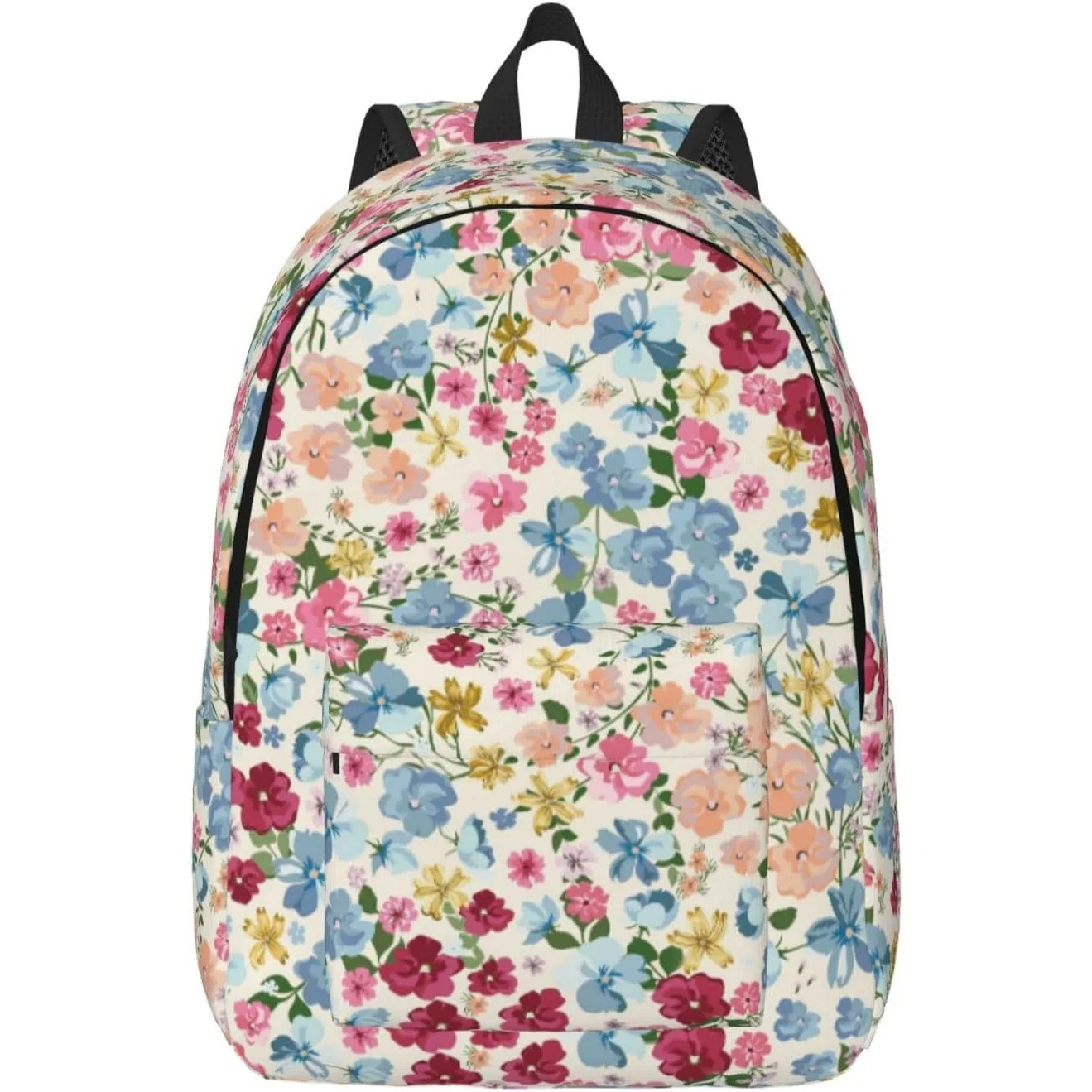 

Travel Laptop Backpack - Trendy Floral Design A Canvas Backpack Computer Backpack Bag