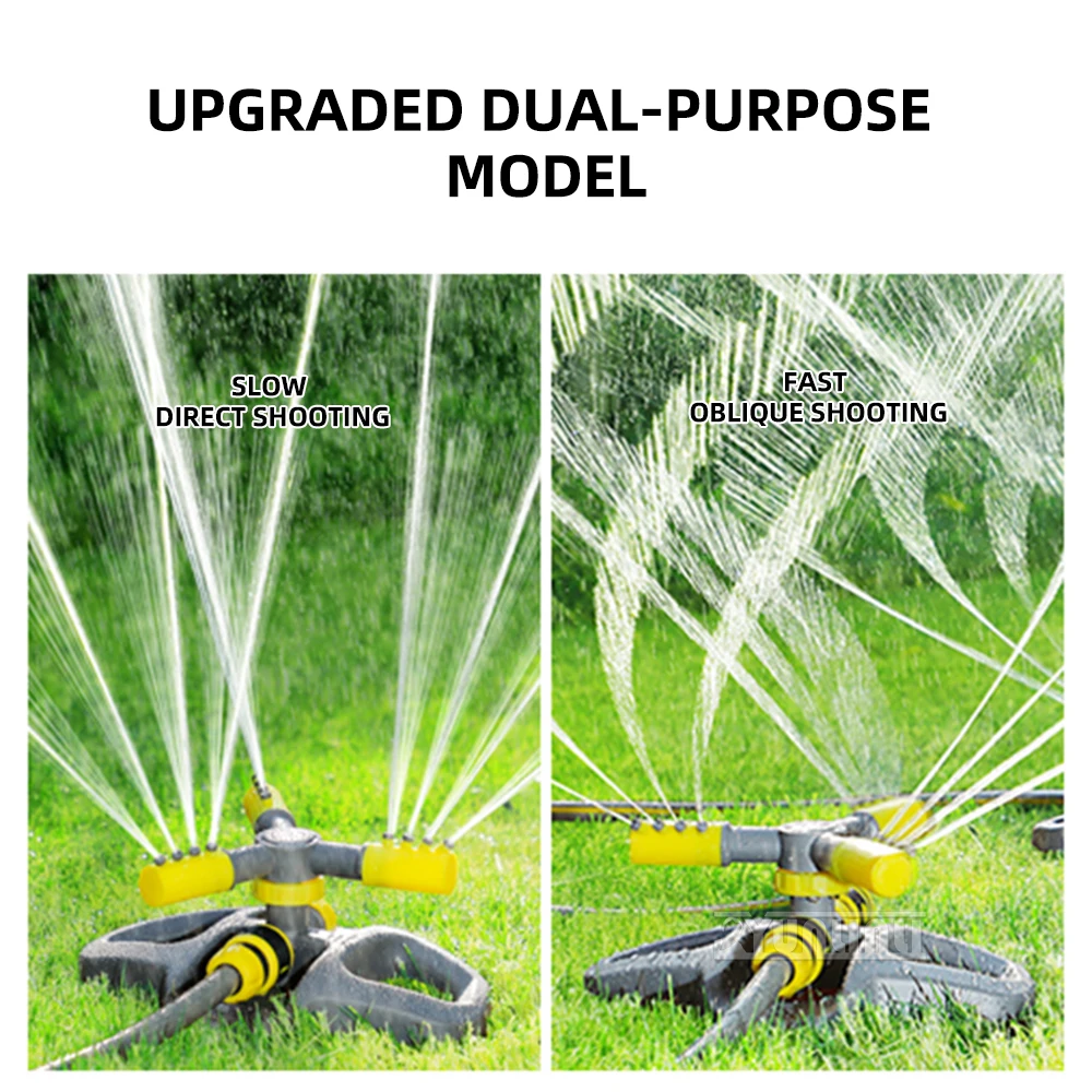 فوهة الرش الدوارة الأوتوماتيكية 360 درجة 20 متر تغطية 4 فرع آلة الري لري الحديقة