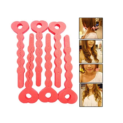 handy6pcs Magic Sponge Hair Soft Curler Roller Strip Heatless Roll Sleeping Beauty Sponge Bar Curler Toolsgoods