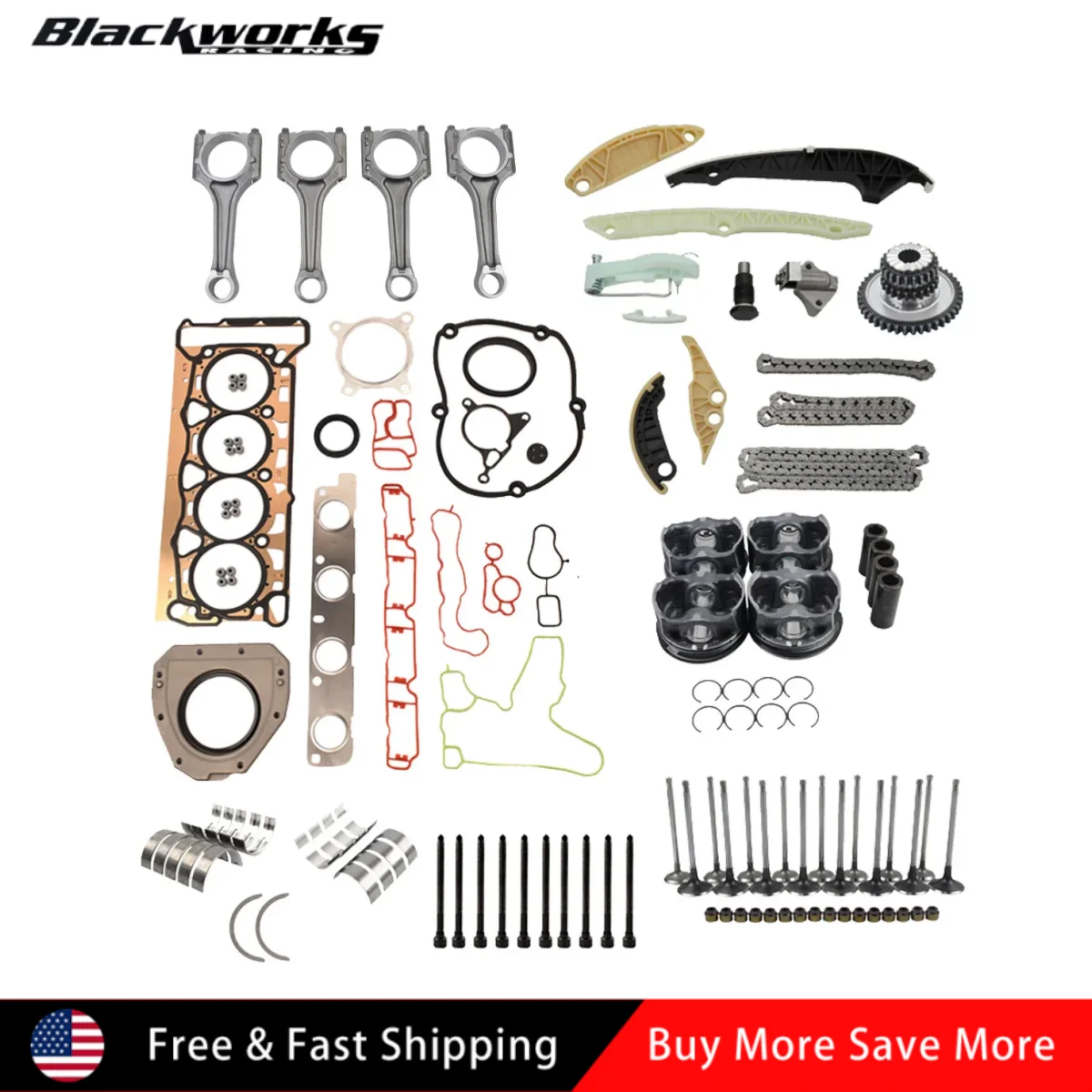06H198401A 06J198401D 06H107561L 23mm Engine Overhaul Rebuild Kit For 2009-2015 A4 Quattro 2.0 TFSI CAEA CAEB CDNB CDNC CFKA CPMA CPMB