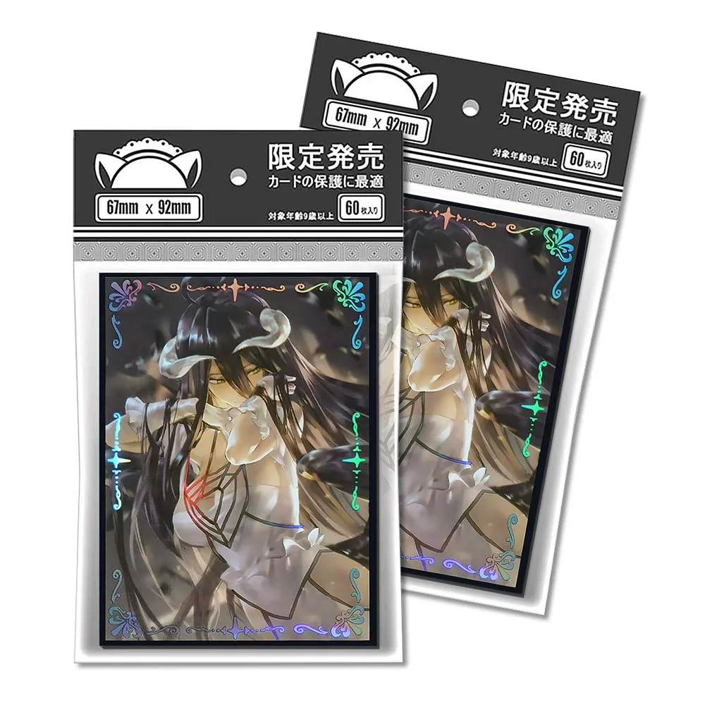 60PCS 67×92mm Holographic Flashing Overlord Anime Card Sleeves for MTG/PKM Categorizable Christmas/Birthday Present