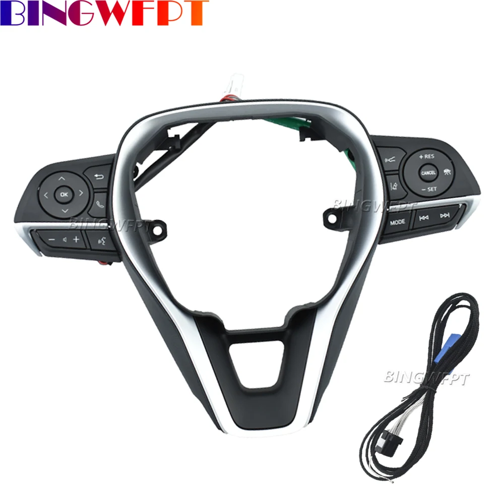 Multimedia Telephone Volume Cruise Control Button For Toyota Corolla Levin RAV4 2019 2020 2021 2022 Steering Wheel Switch view 2