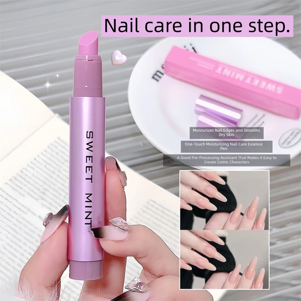 ,3 In 1 Nail Care Pen Cuticle Oil Pusher Gentle Exfoliation Dead Skin Remover Nail Bed Nourishment Cuticle Care Nail Repair