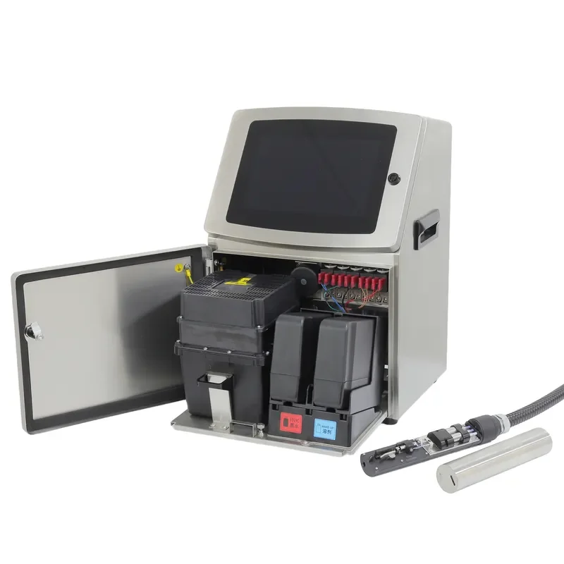 AP01 High-Speed Electric CIJ Inkjet Printer Small Character Coding Machine for Food Beverage Packaging on Paper Metal Wood