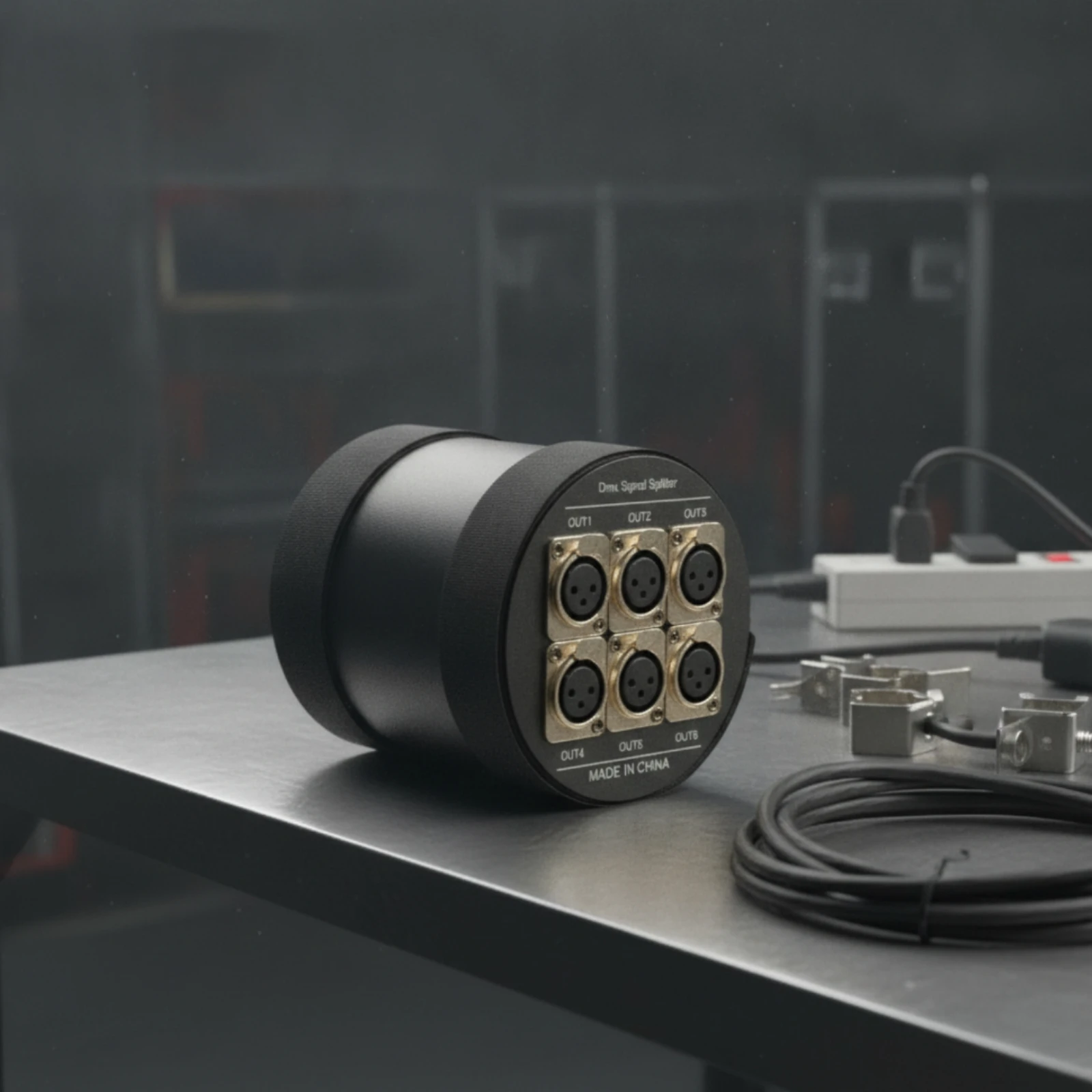 DMX-Compatible Splitter with Strap Rigging-Mount DMX-Compatible Splitter Amplifier Compact seriesChain for Stage Technicians