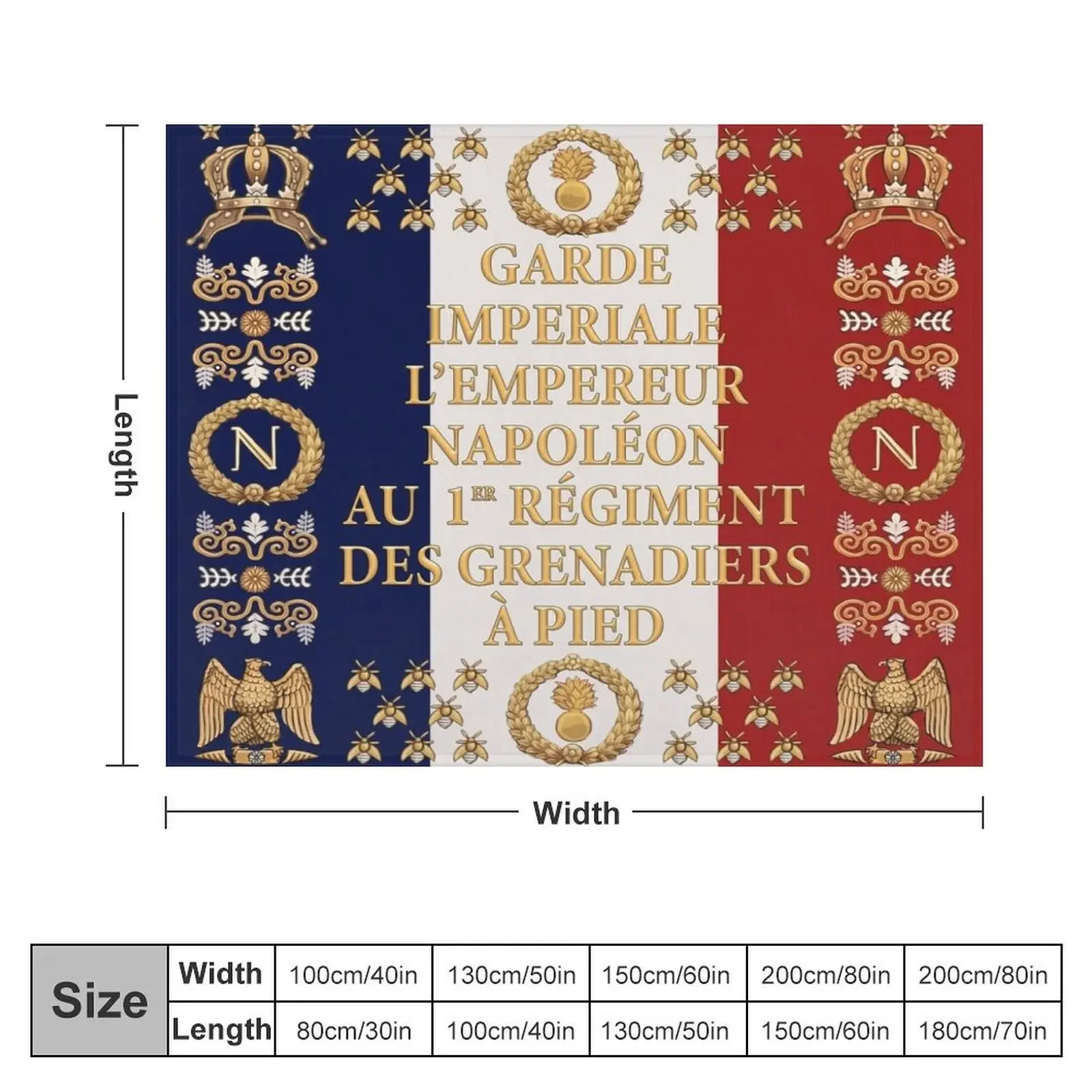 Napoleonic French 1er Garde Imperiale flag Throw Blanket for sofa Fashion Sofas Thermal Blankets For Sofas Blankets