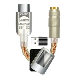 Upgraded Digital Audio Amplifier CX31993 MAX97220 Dual Chip Type-C-3.5mm AMP HiFi Audio Adapter PCM 32Bit/384kHz Headphone DAC