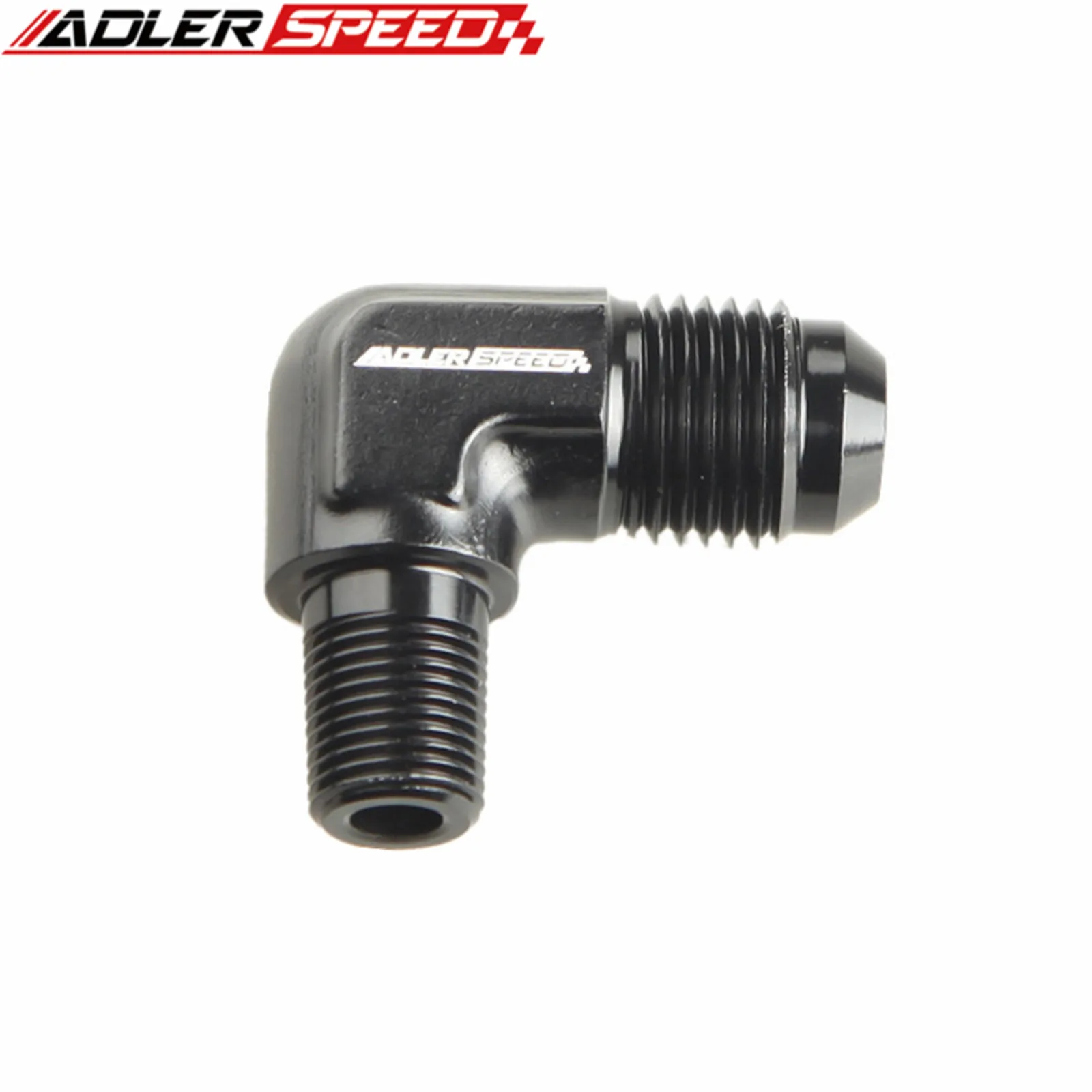 Universale ALLUMINI AN3 AN4 AN6 AN8 AN10 AN12 Maschio Flare A 3/8 "1/2" 1/4 "1/8 "NPT 90 Gradi MASCHIO Flare Unione Raccordo Carburante Adattatore