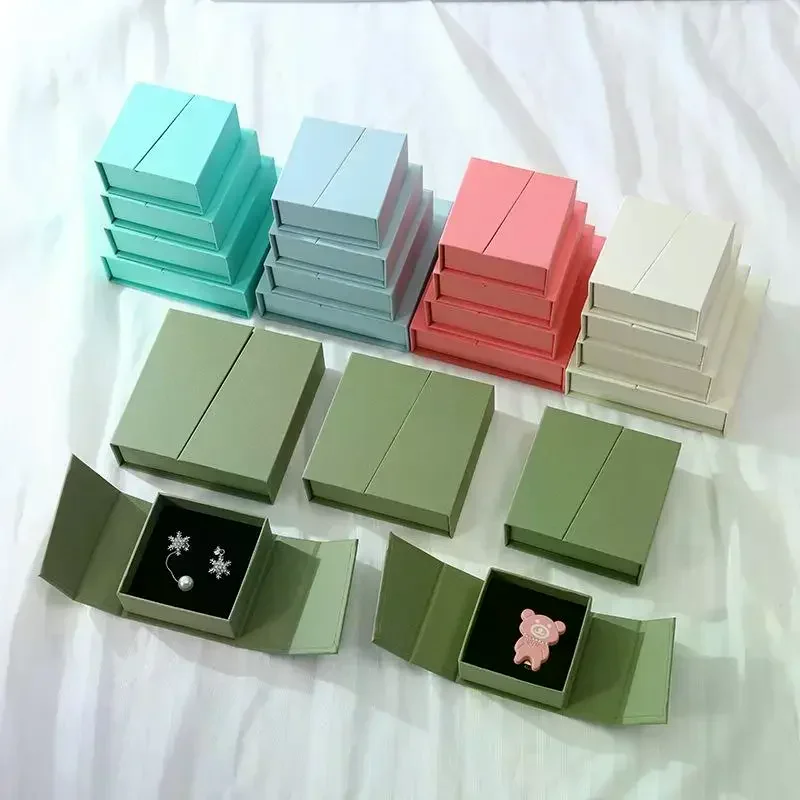 

Jewelry Packaging Box Earring Necklace Ring Jewelry Organizer Box Thick Kraft Paper Jewelry Box