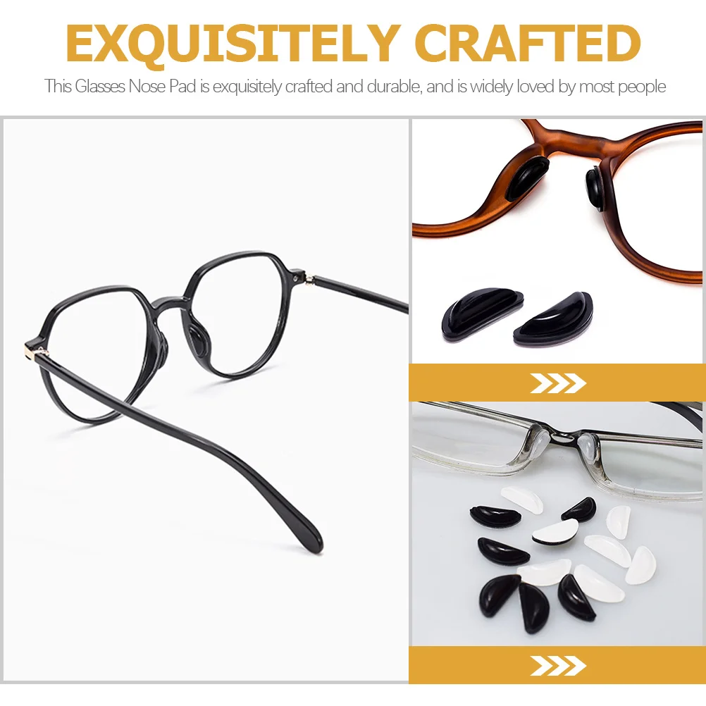20Pairs سيليكون النظارات مخدات أنف للنظارة مرتفعة نونسليب الأنف دعم استبدال نظارات اكسسوارات دائم النظارات لوازم