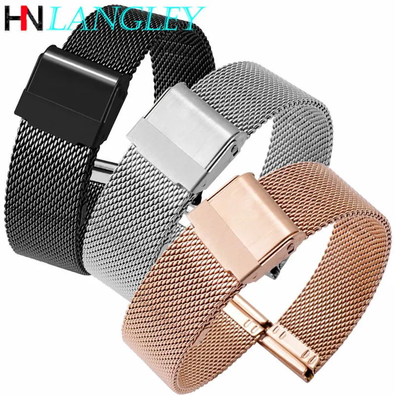 Milanese Metal Watchband Stainless Steel Wristband for DW Mesh Replacement Strap 12-13-15-16-17-18-19-20-21-22mm-23mm Bracelet