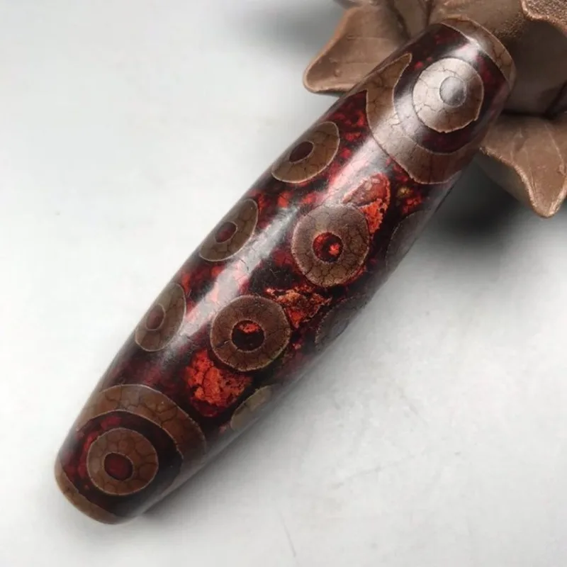 Genuine old mine dzi beads agate twenty-one eye dzi beads pendant, genuine old dzi beads