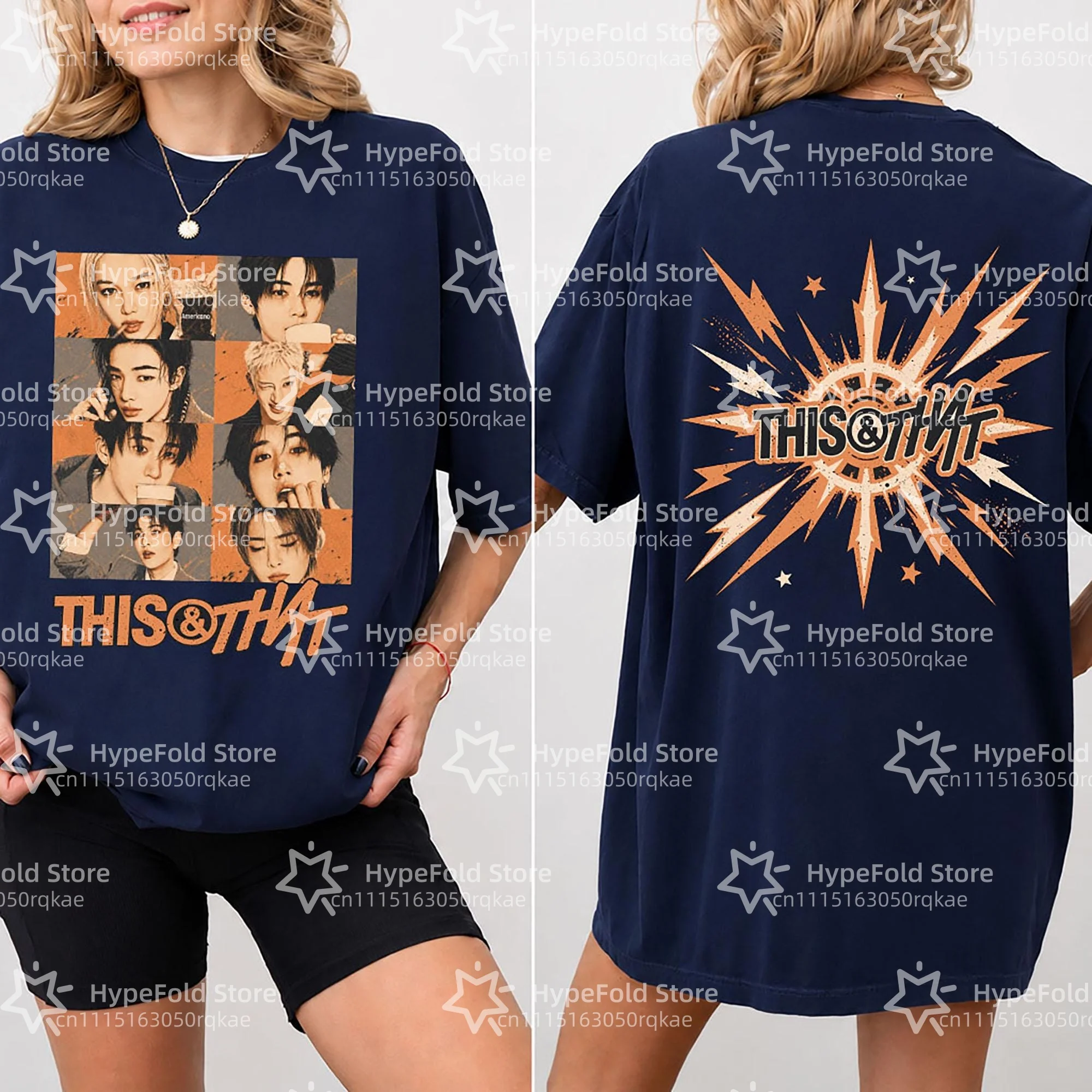 This and That T-Shirt 2026 KPOP Konzert Sport Casual T-Shirt Fan-Geschenk Streetwear Minimalistisches Casual Kurzarm Damen T-Shirt – Detail 7