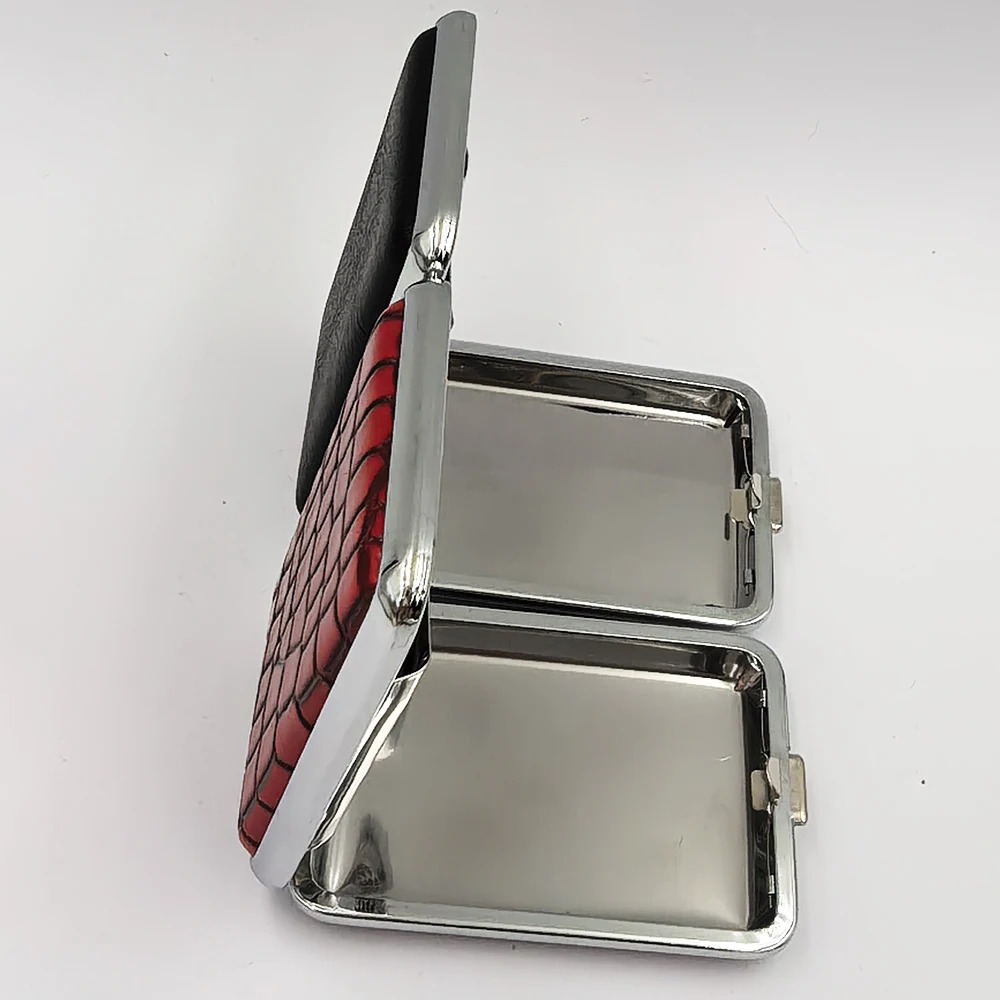 حافظة صندوق مطابقة معدنية مع مكان لاصق، قابلة لإعادة الاستخدام، زر واحد للتخييم في الهواء الطلق، حقيبة تخزين محمولة لعصا الثقاب #3