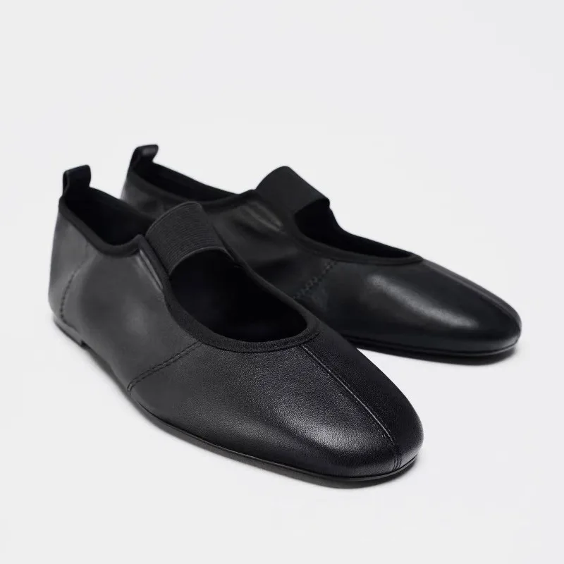 العلامة التجارية جولة تو ماري جين أحذية النساء الراحة الضحلة حذاء كاجوال الأحذية النسائية البغال موجزة أنيقة الباليه الشقق السيدات