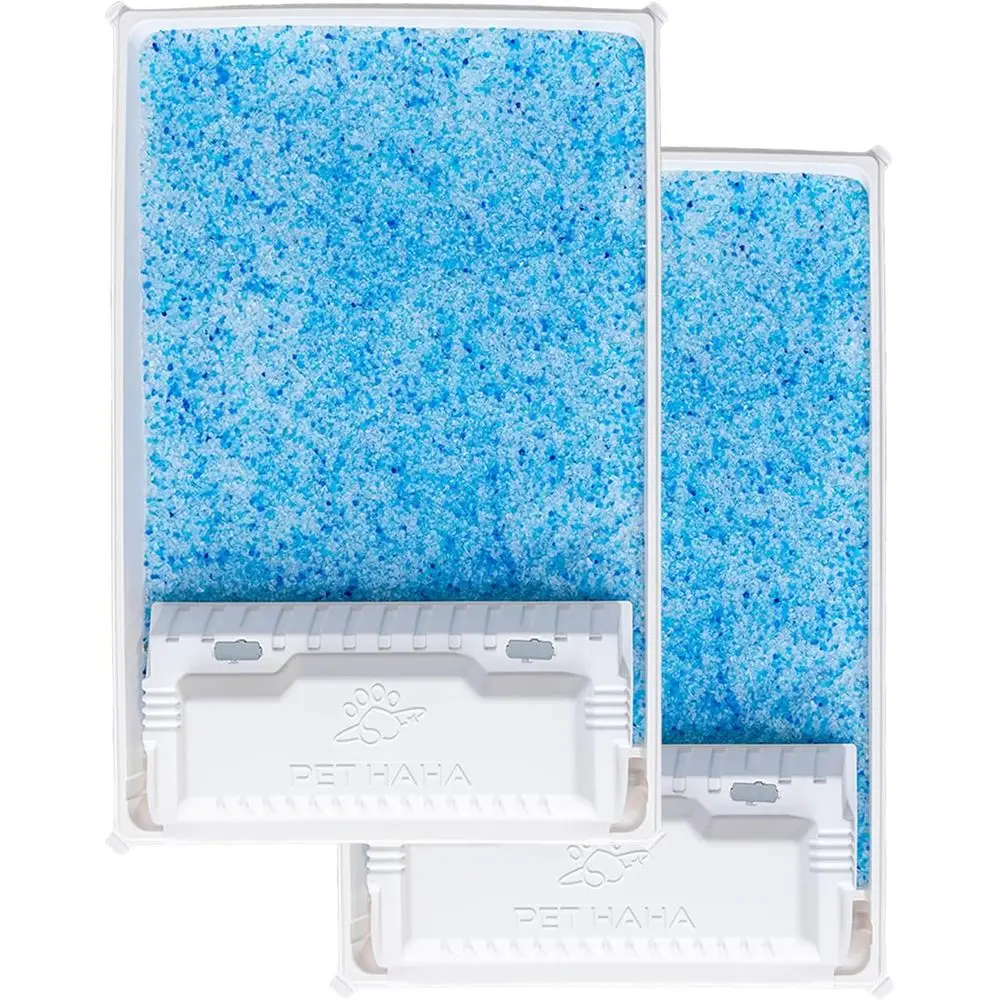 

Crystal Cat Litter and Disposable Trays, Compatible with Scoop-ree Litter Boxes, Triple Leak Protection, Odor Control, Easy One-