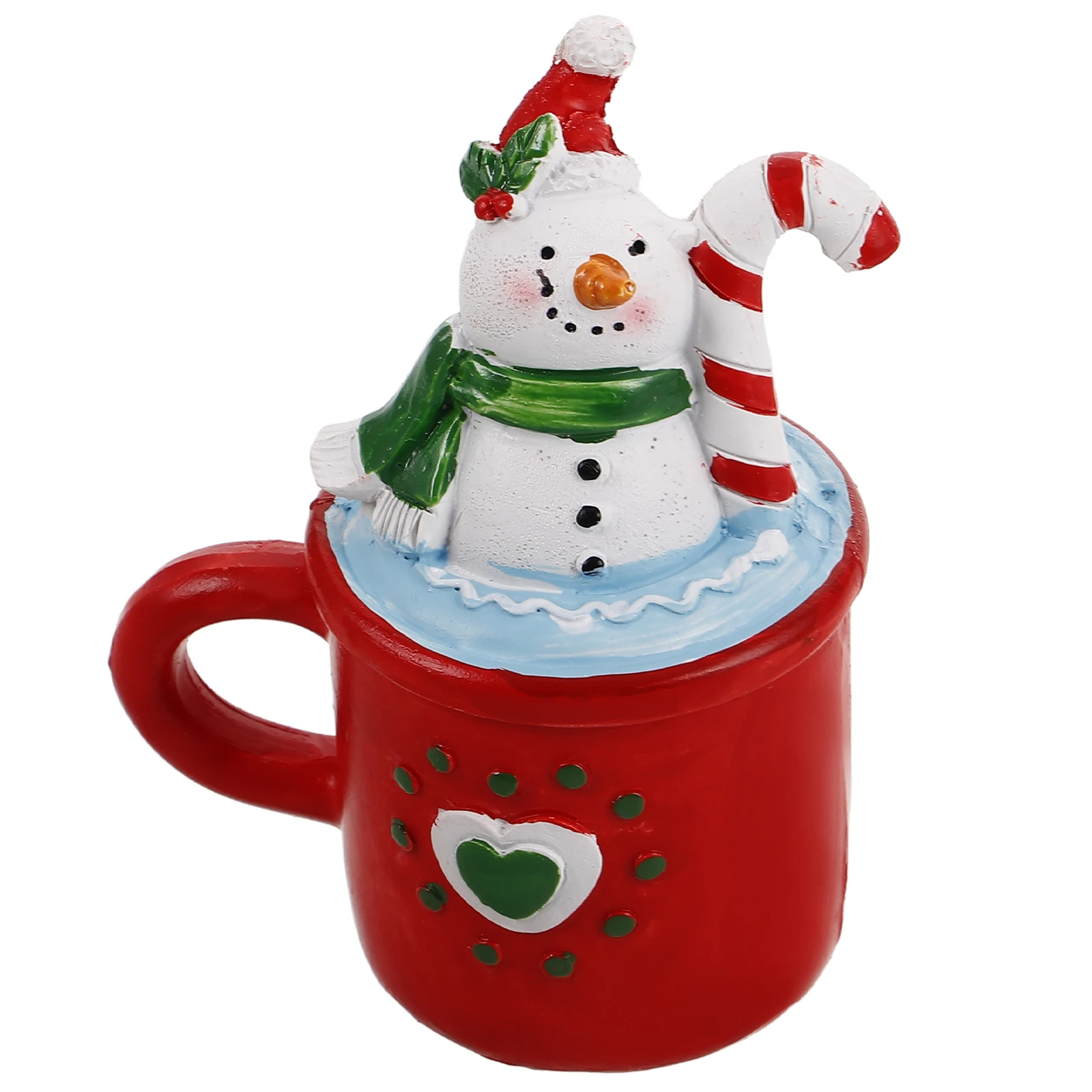 

Christmas Snowman Ornaments Festive Tabletop Home Cake Cup Decoration Decorations Figure Resin