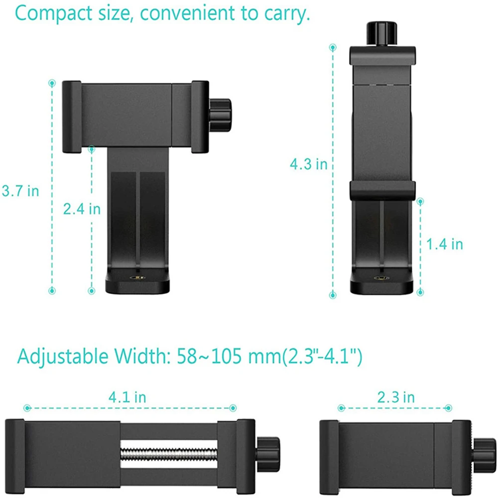 ขายึดโทรศัพท์อเนกประสงค์ขาตั้งกล้องสำหรับ iPhone Samsung, ขายึดแท็บเล็ตคลิปหนีบสมาร์ทโฟนขาตั้งกล้อง