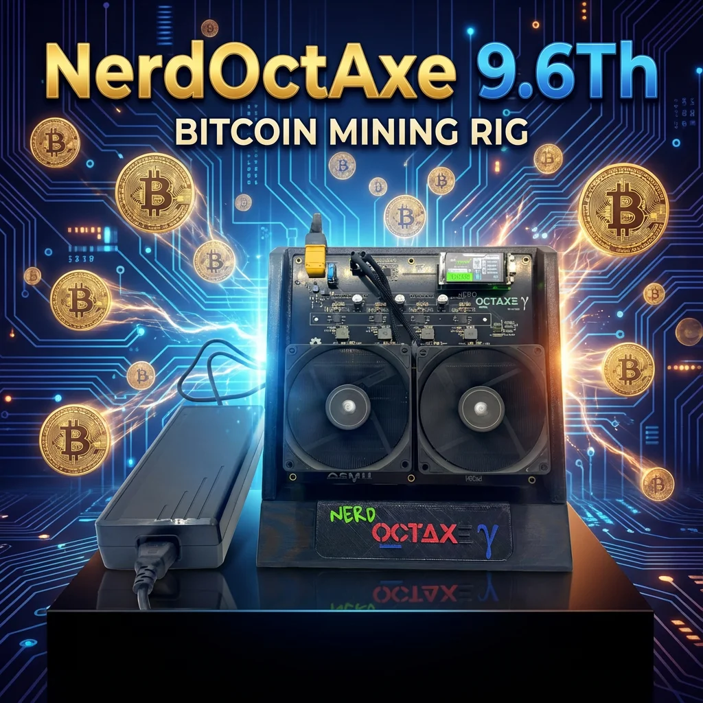 

NerdOctaxe 9.6 TH/s – BM1370 Мини ASIC с открытым исходным кодом Nerd Octaxe Solo Майнер NerdMiner
